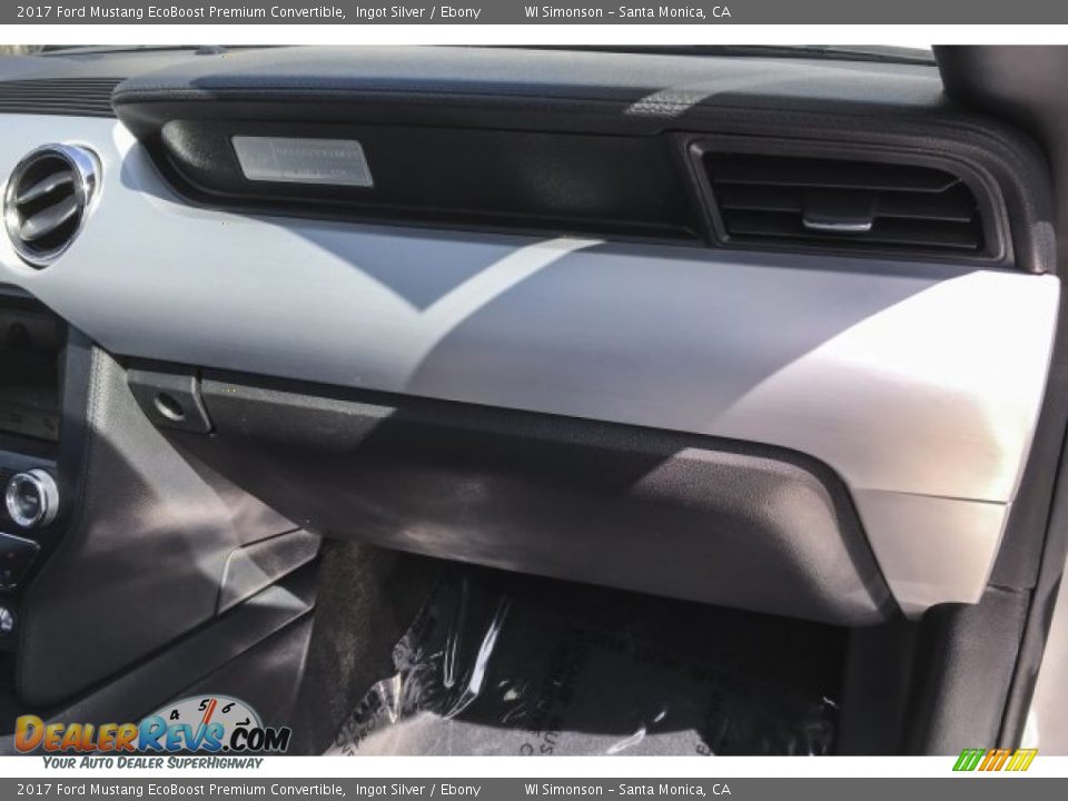 2017 Ford Mustang EcoBoost Premium Convertible Ingot Silver / Ebony Photo #29