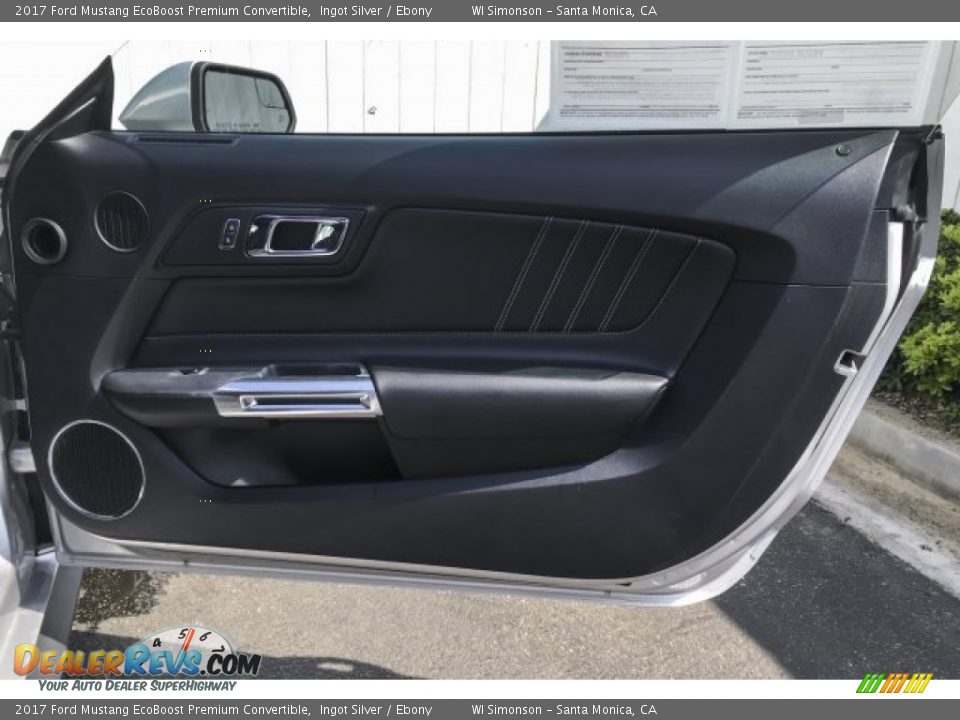 2017 Ford Mustang EcoBoost Premium Convertible Ingot Silver / Ebony Photo #30