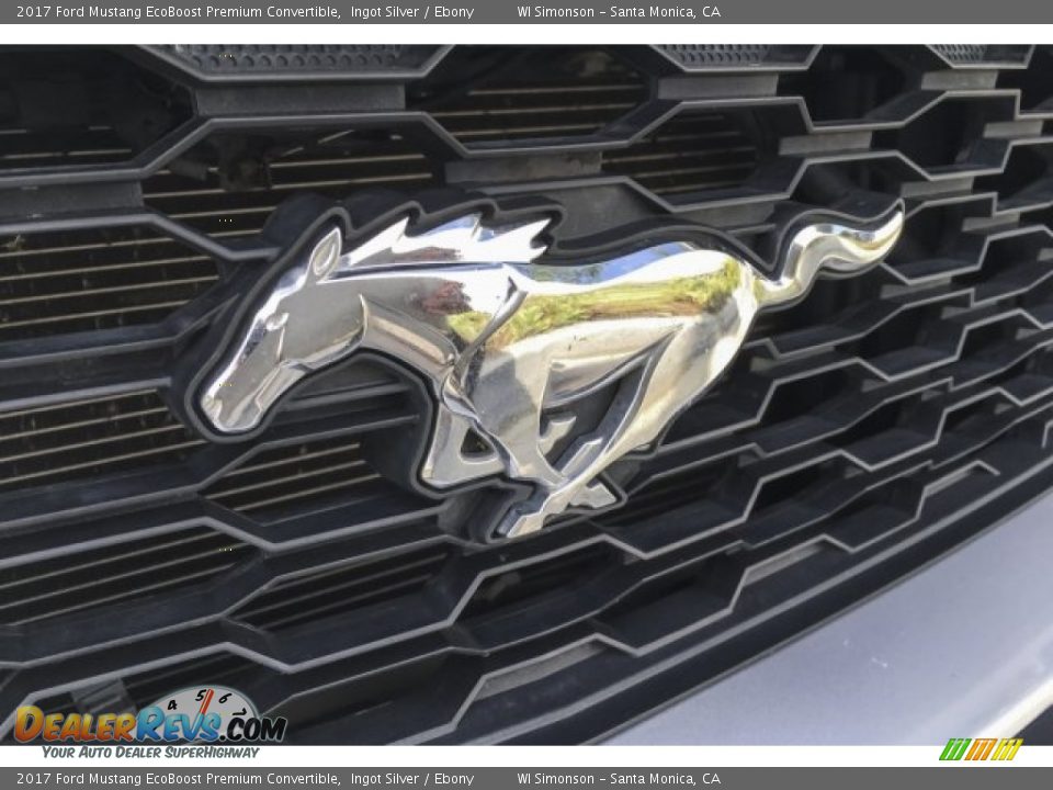 2017 Ford Mustang EcoBoost Premium Convertible Ingot Silver / Ebony Photo #33