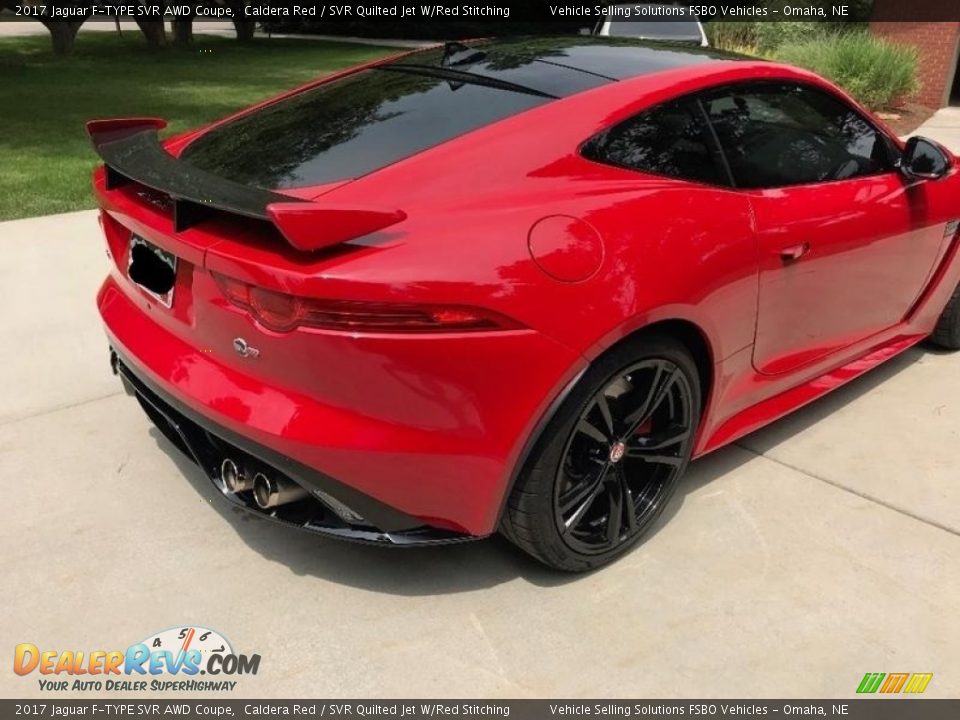 2017 Jaguar F-TYPE SVR AWD Coupe Caldera Red / SVR Quilted Jet W/Red Stitching Photo #17