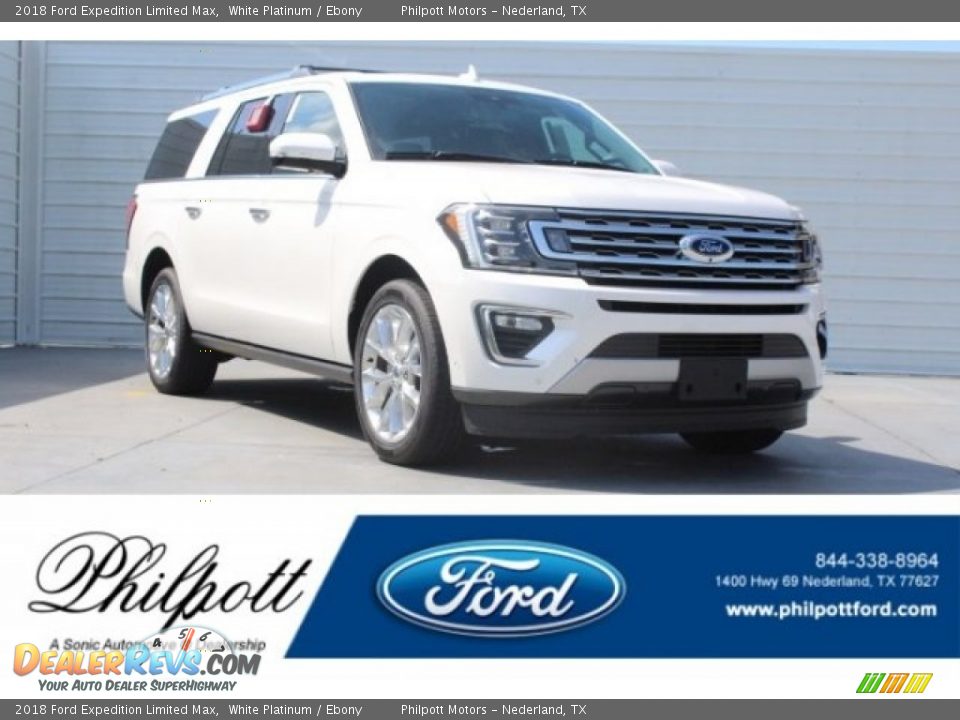 2018 Ford Expedition Limited Max White Platinum / Ebony Photo #1
