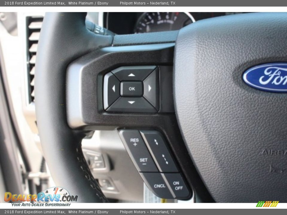2018 Ford Expedition Limited Max White Platinum / Ebony Photo #21