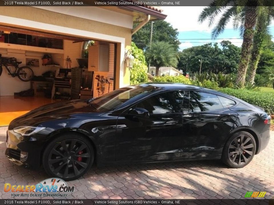 2018 Tesla Model S P100D Solid Black / Black Photo #5