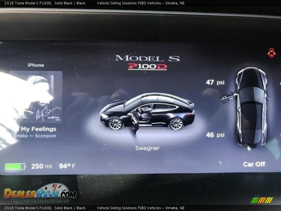 2018 Tesla Model S P100D Solid Black / Black Photo #7