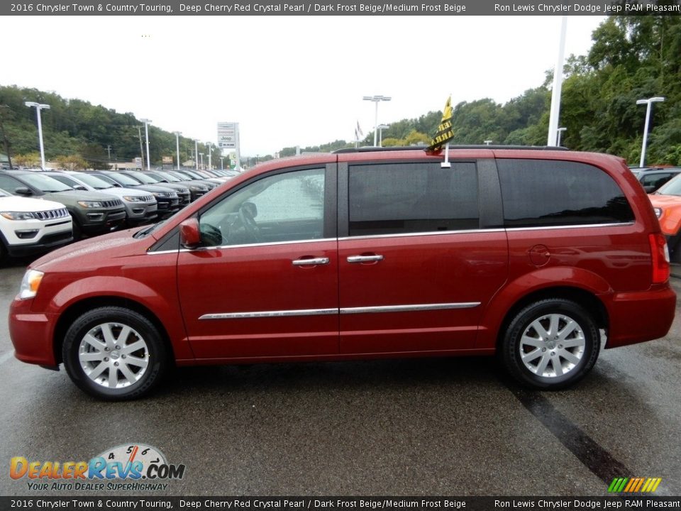 2016 Chrysler Town & Country Touring Deep Cherry Red Crystal Pearl / Dark Frost Beige/Medium Frost Beige Photo #2