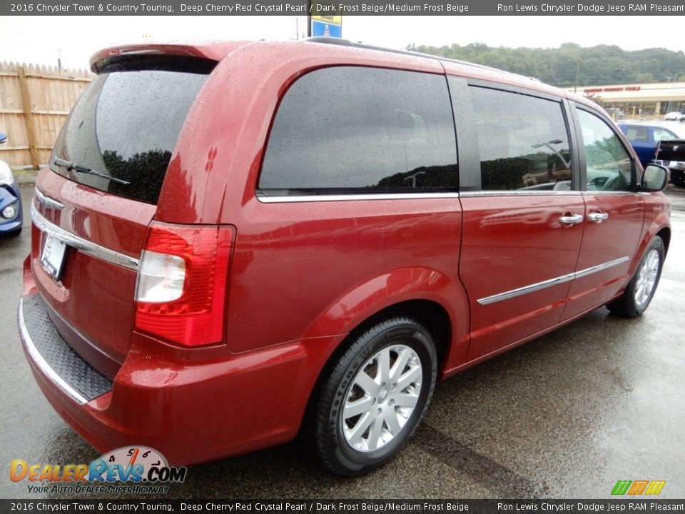 2016 Chrysler Town & Country Touring Deep Cherry Red Crystal Pearl / Dark Frost Beige/Medium Frost Beige Photo #6