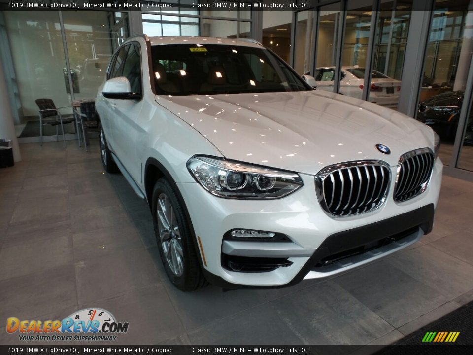 2019 BMW X3 xDrive30i Mineral White Metallic / Cognac Photo #1