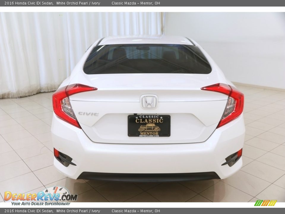 2016 Honda Civic EX Sedan White Orchid Pearl / Ivory Photo #21