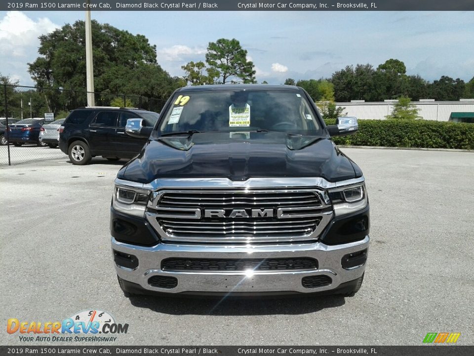 2019 Ram 1500 Laramie Crew Cab Diamond Black Crystal Pearl / Black Photo #8