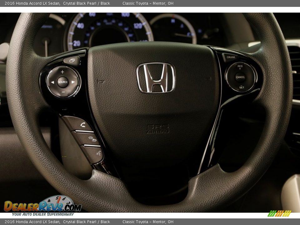 2016 Honda Accord LX Sedan Crystal Black Pearl / Black Photo #7
