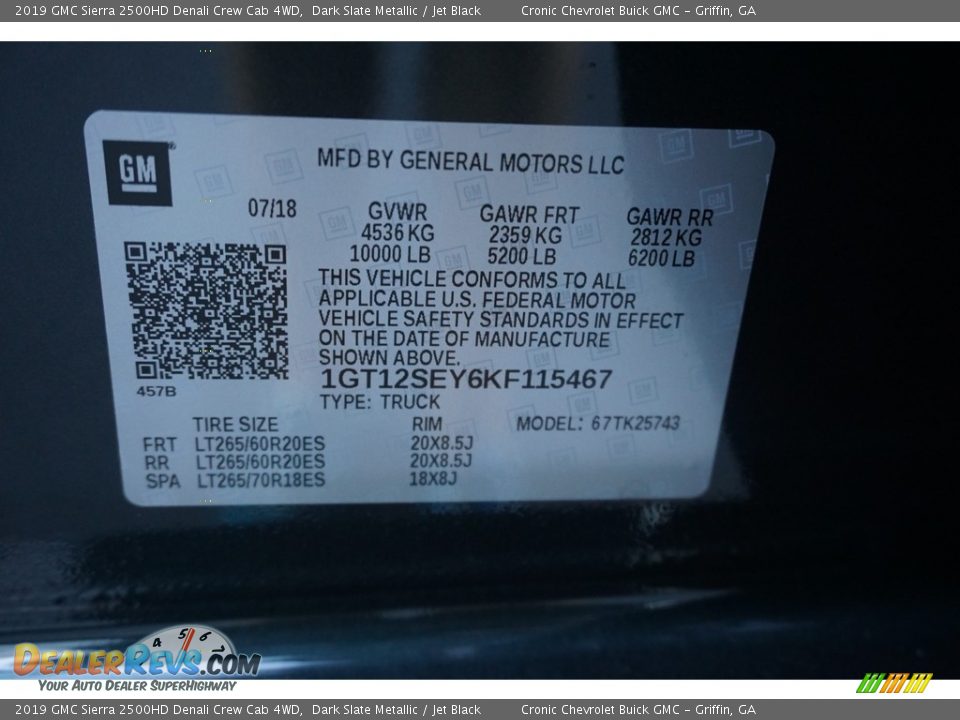 2019 GMC Sierra 2500HD Denali Crew Cab 4WD Dark Slate Metallic / Jet Black Photo #16