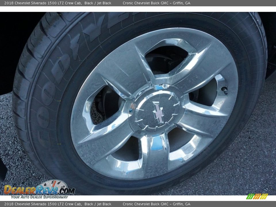 2018 Chevrolet Silverado 1500 LTZ Crew Cab Black / Jet Black Photo #8