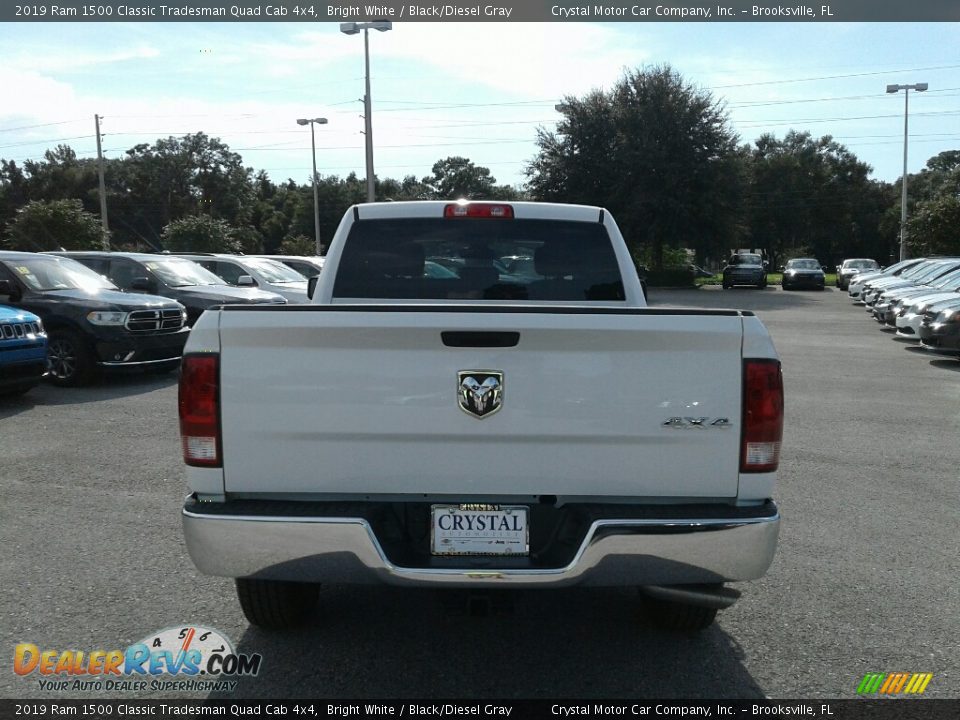 2019 Ram 1500 Classic Tradesman Quad Cab 4x4 Bright White / Black/Diesel Gray Photo #4