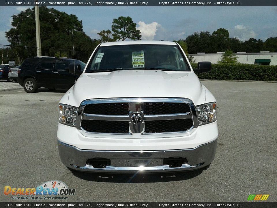 2019 Ram 1500 Classic Tradesman Quad Cab 4x4 Bright White / Black/Diesel Gray Photo #8