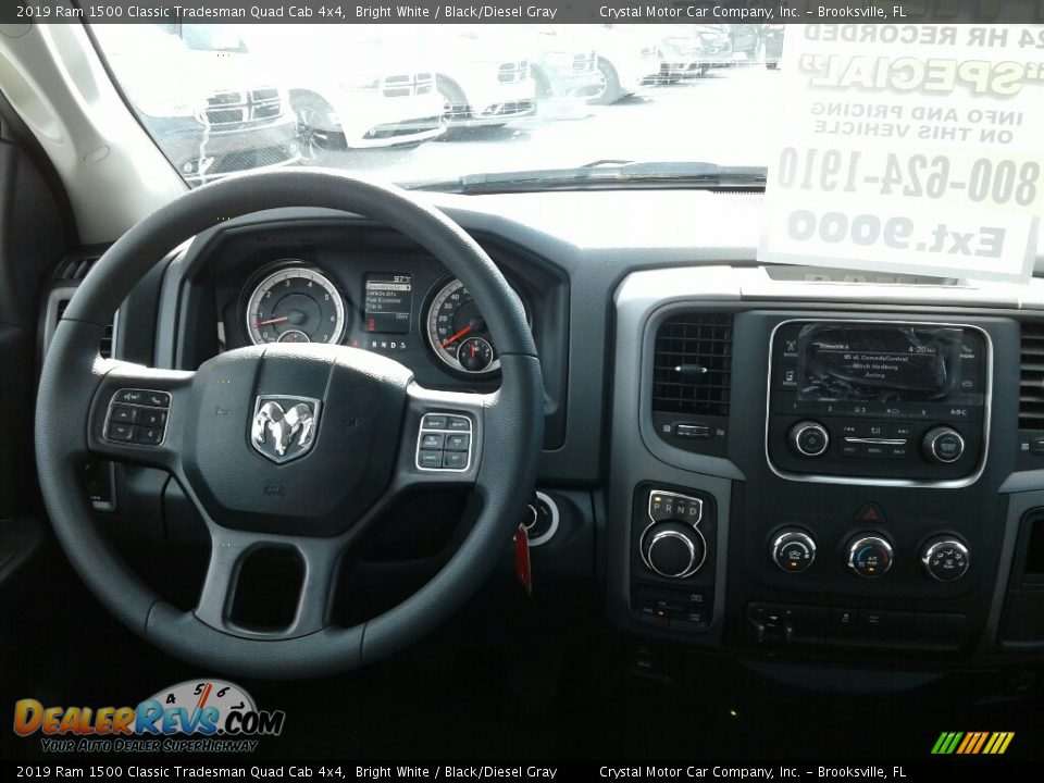 2019 Ram 1500 Classic Tradesman Quad Cab 4x4 Bright White / Black/Diesel Gray Photo #13