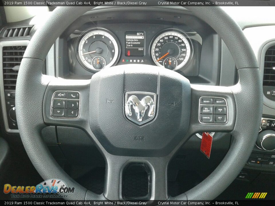 2019 Ram 1500 Classic Tradesman Quad Cab 4x4 Bright White / Black/Diesel Gray Photo #14
