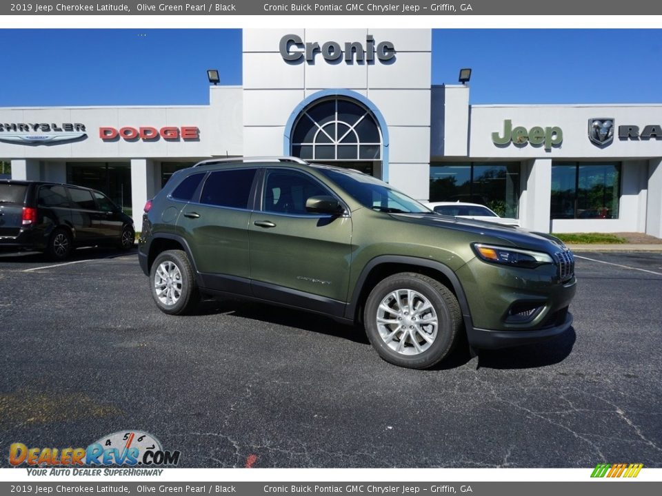 2019 Jeep Cherokee Latitude Olive Green Pearl / Black Photo #1