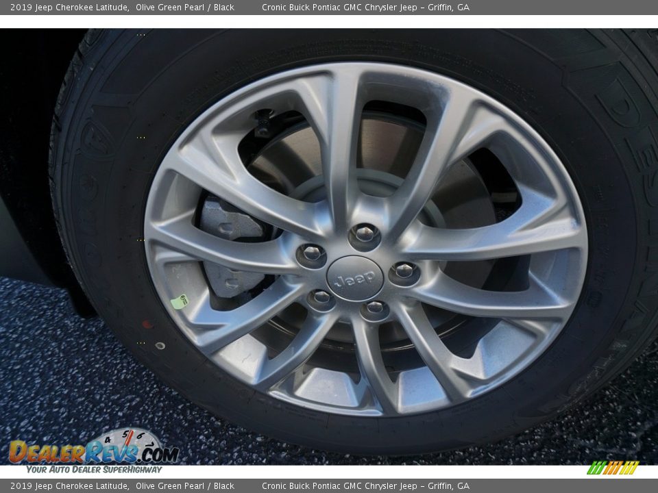 2019 Jeep Cherokee Latitude Olive Green Pearl / Black Photo #7