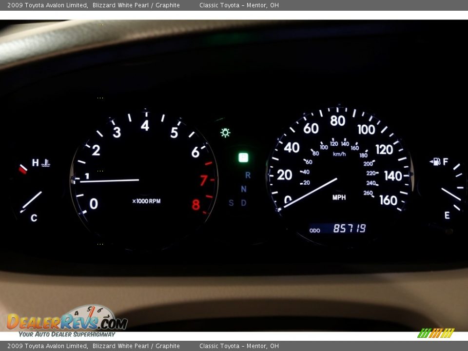 2009 Toyota Avalon Limited Blizzard White Pearl / Graphite Photo #9