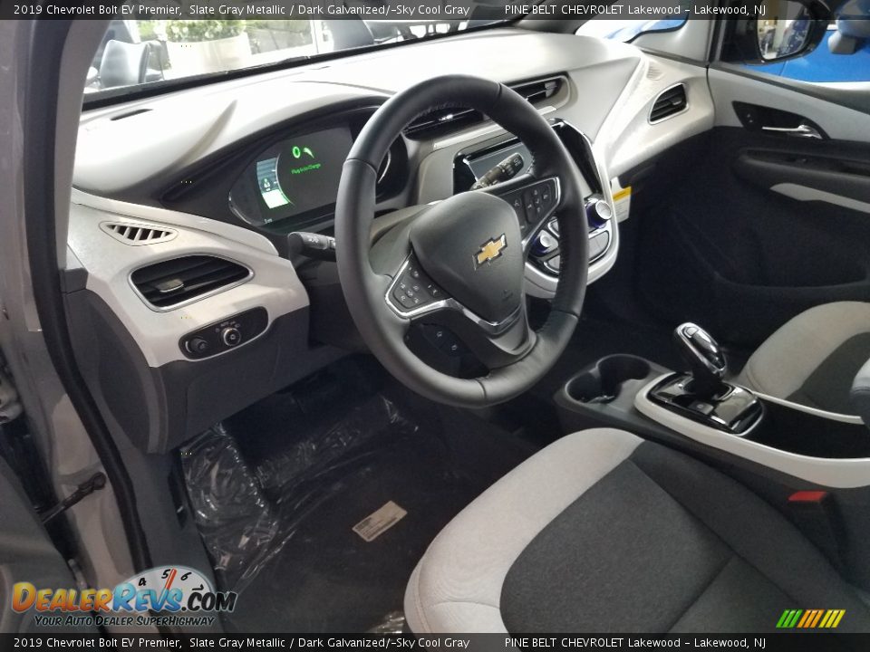 Dark Galvanized/­Sky Cool Gray Interior - 2019 Chevrolet Bolt EV Premier Photo #7
