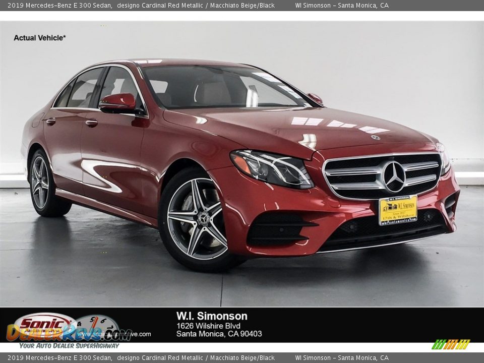 2019 Mercedes-Benz E 300 Sedan designo Cardinal Red Metallic / Macchiato Beige/Black Photo #1