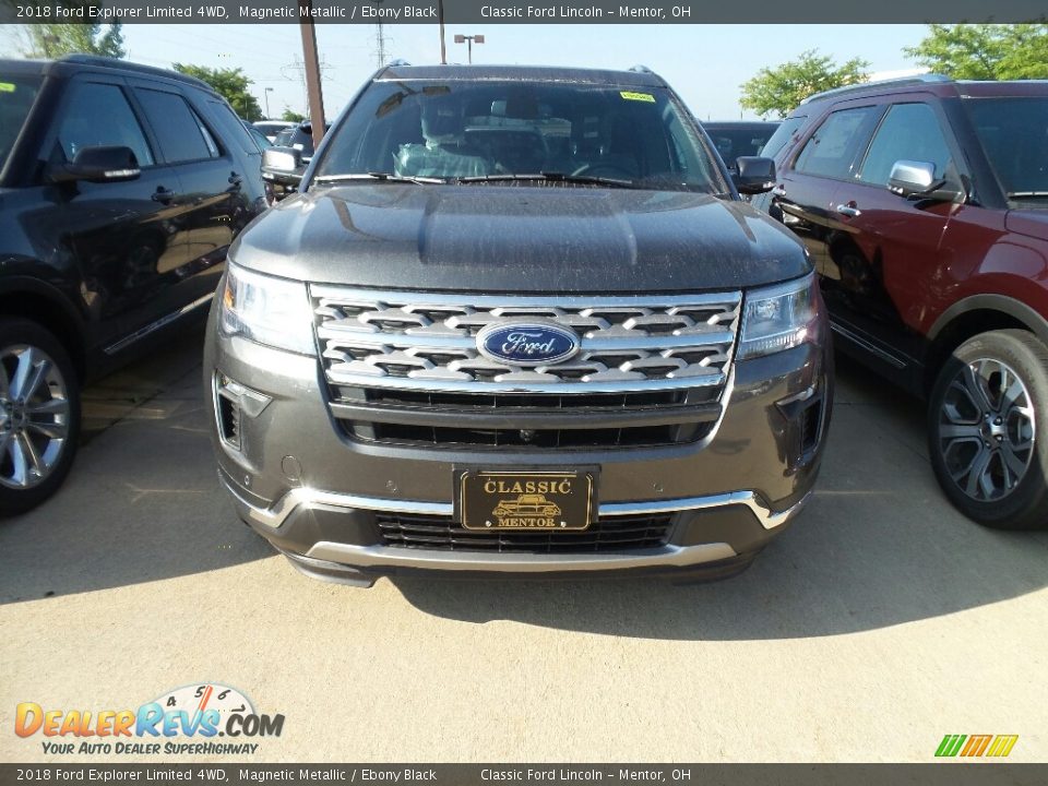 2018 Ford Explorer Limited 4WD Magnetic Metallic / Ebony Black Photo #2