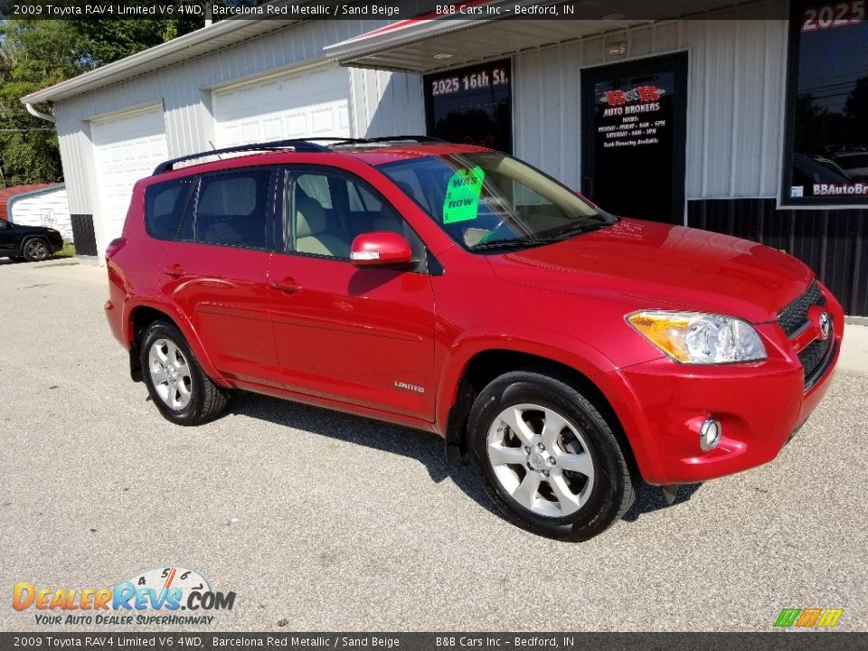 2009 Toyota RAV4 Limited V6 4WD Barcelona Red Metallic / Sand Beige Photo #1