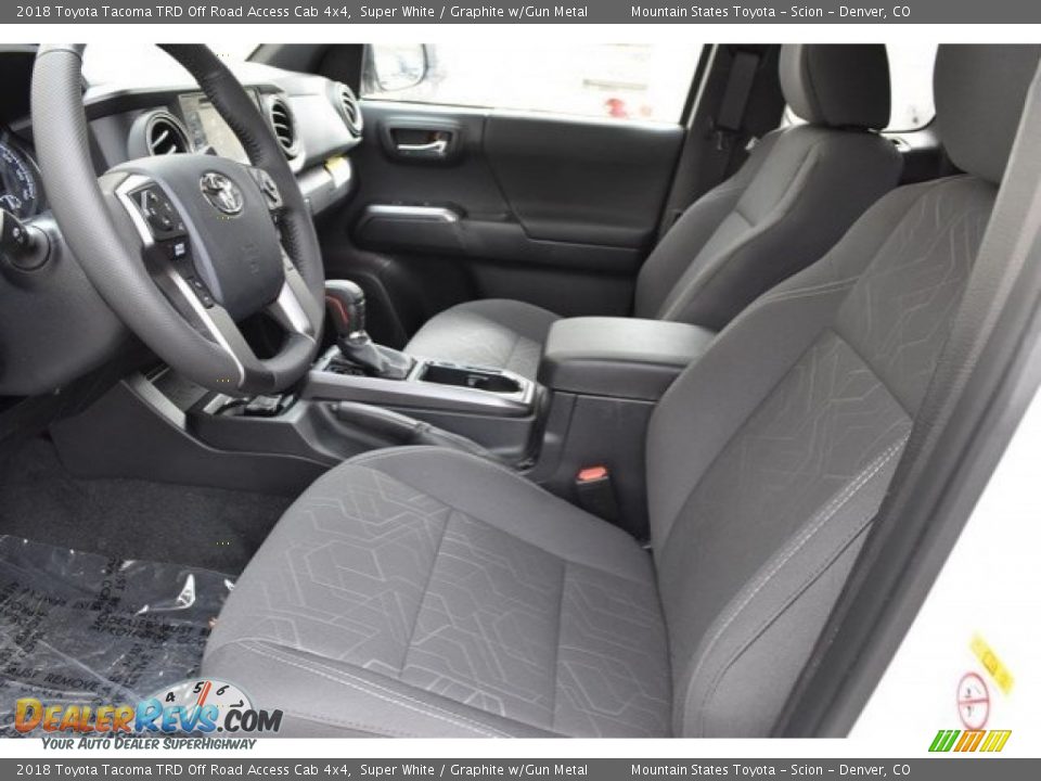 2018 Toyota Tacoma TRD Off Road Access Cab 4x4 Super White / Graphite w/Gun Metal Photo #6