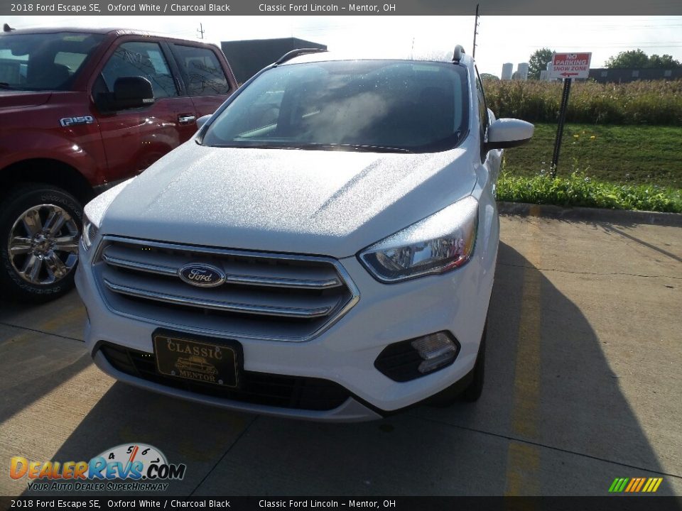 2018 Ford Escape SE Oxford White / Charcoal Black Photo #1