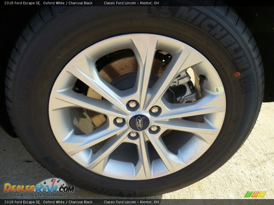 2018 Ford Escape SE Oxford White / Charcoal Black Photo #4