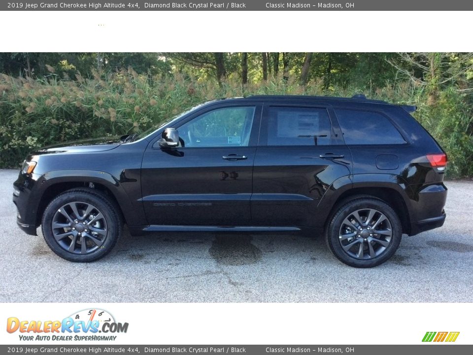 2019 Jeep Grand Cherokee High Altitude 4x4 Diamond Black Crystal Pearl / Black Photo #3