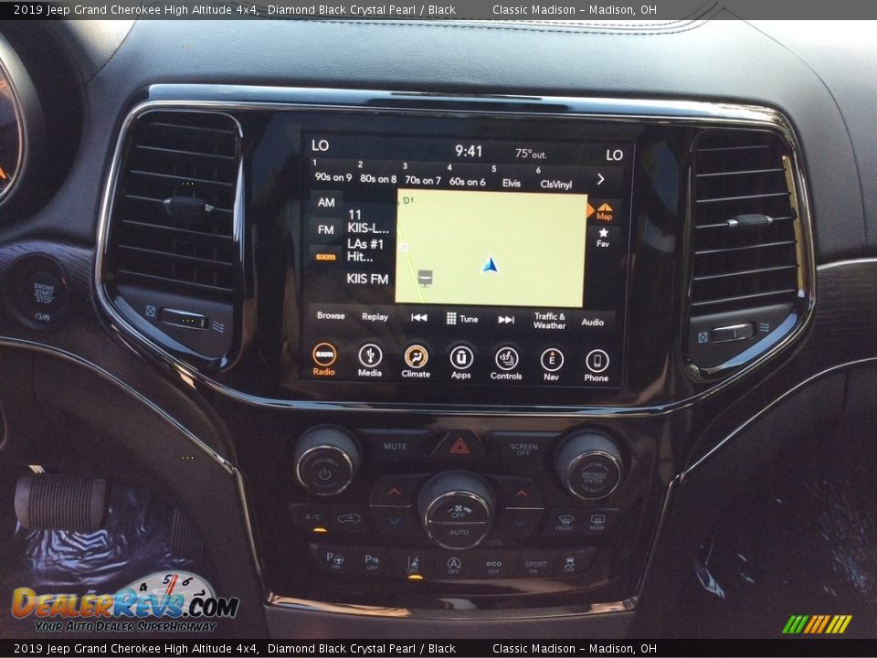 2019 Jeep Grand Cherokee High Altitude 4x4 Diamond Black Crystal Pearl / Black Photo #14