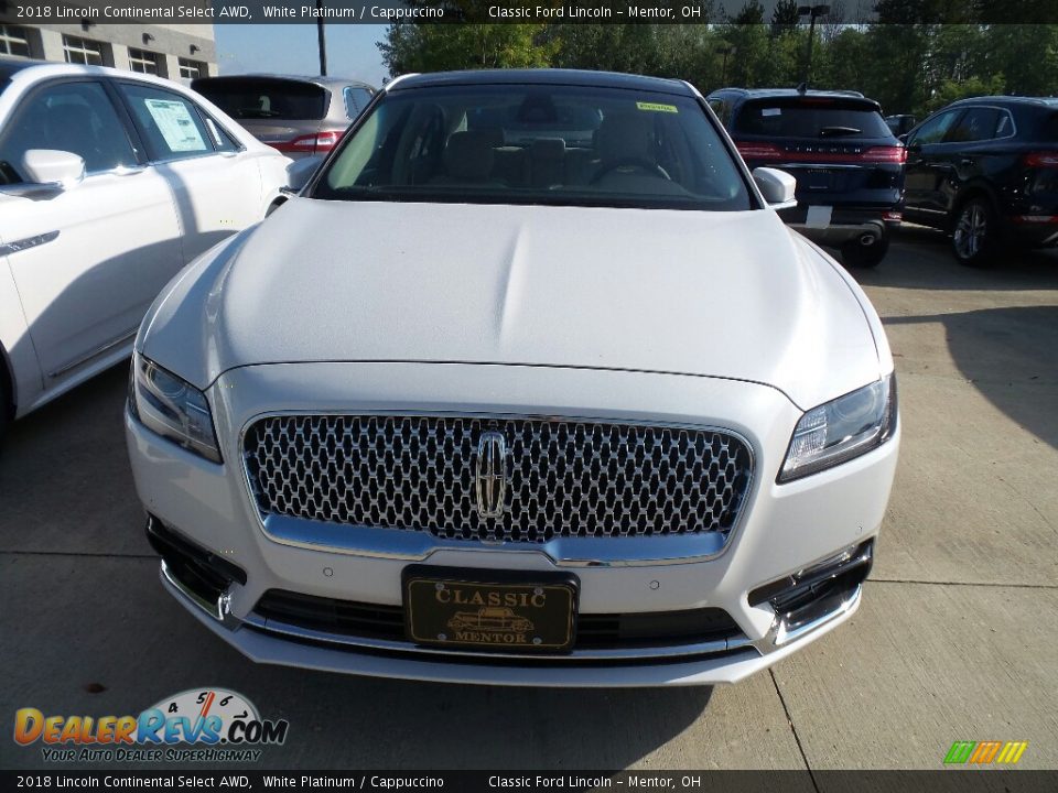 2018 Lincoln Continental Select AWD White Platinum / Cappuccino Photo #2