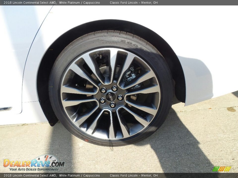 2018 Lincoln Continental Select AWD White Platinum / Cappuccino Photo #4