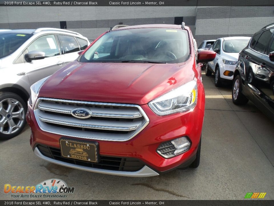 2018 Ford Escape SEL 4WD Ruby Red / Charcoal Black Photo #1