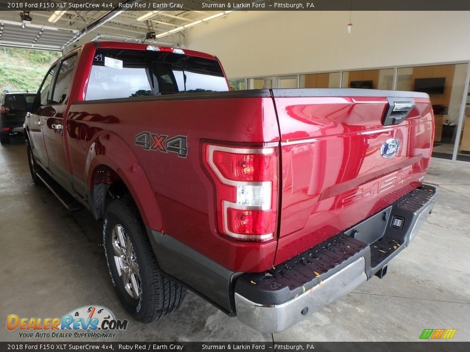 2018 Ford F150 XLT SuperCrew 4x4 Ruby Red / Earth Gray Photo #3