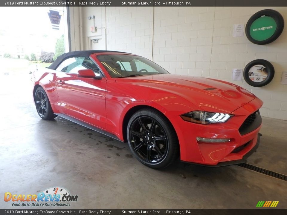 2019 Ford Mustang EcoBoost Convertible Race Red / Ebony Photo #1