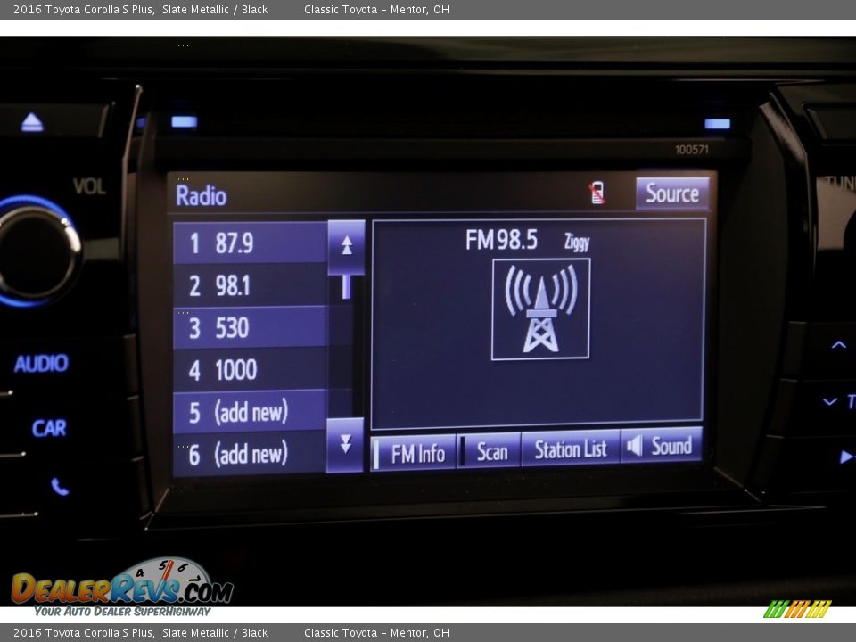 2016 Toyota Corolla S Plus Slate Metallic / Black Photo #10