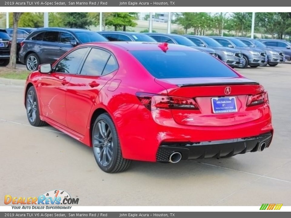 2019 Acura TLX V6 A-Spec Sedan San Marino Red / Red Photo #5