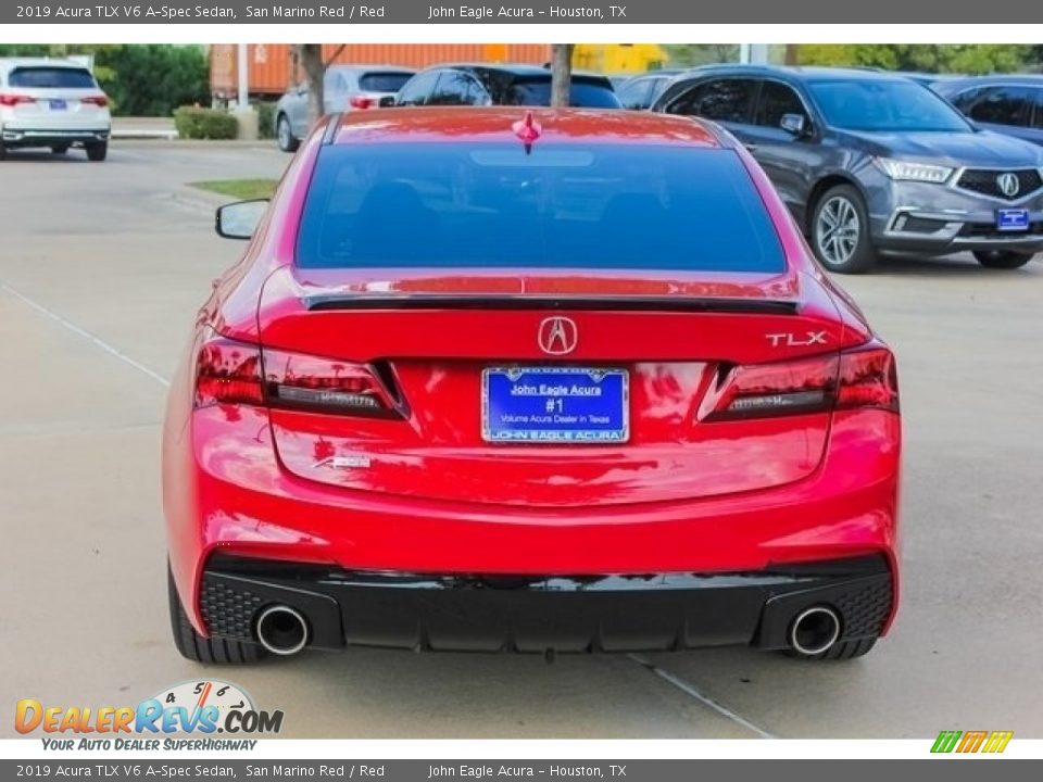 2019 Acura TLX V6 A-Spec Sedan San Marino Red / Red Photo #6