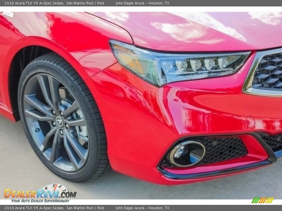 2019 Acura TLX V6 A-Spec Sedan San Marino Red / Red Photo #10