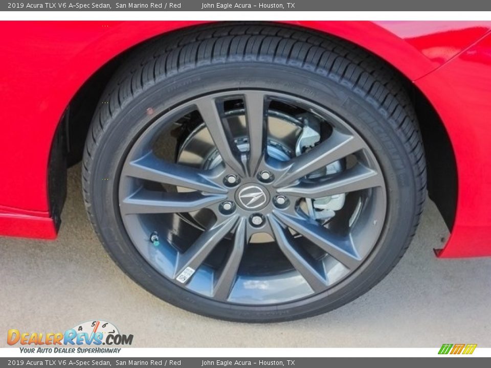 2019 Acura TLX V6 A-Spec Sedan San Marino Red / Red Photo #11