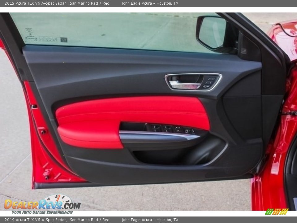 2019 Acura TLX V6 A-Spec Sedan San Marino Red / Red Photo #12