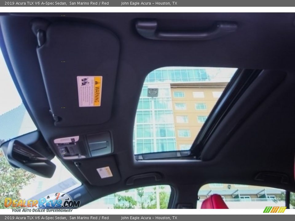 2019 Acura TLX V6 A-Spec Sedan San Marino Red / Red Photo #14