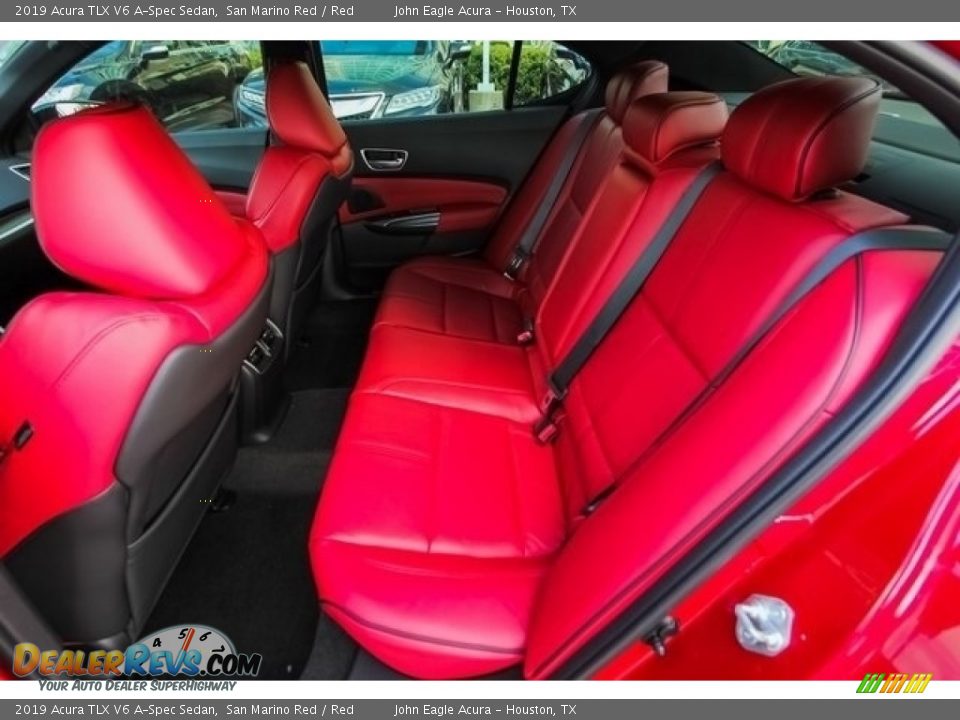 2019 Acura TLX V6 A-Spec Sedan San Marino Red / Red Photo #17