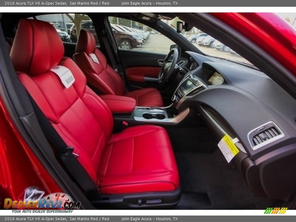 2019 Acura TLX V6 A-Spec Sedan San Marino Red / Red Photo #22