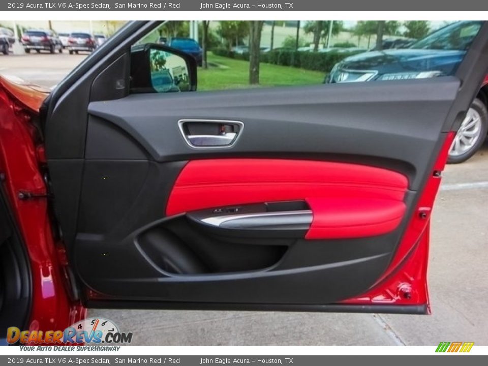 2019 Acura TLX V6 A-Spec Sedan San Marino Red / Red Photo #21