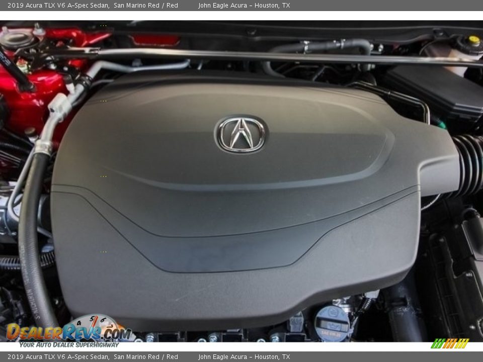 2019 Acura TLX V6 A-Spec Sedan San Marino Red / Red Photo #24