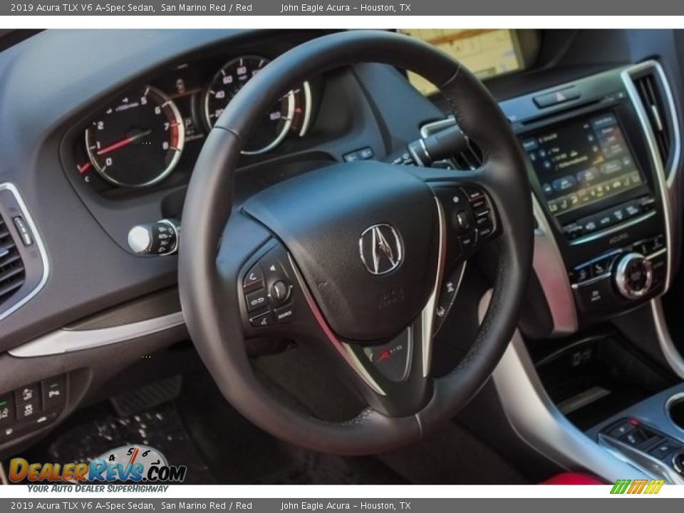 2019 Acura TLX V6 A-Spec Sedan San Marino Red / Red Photo #32