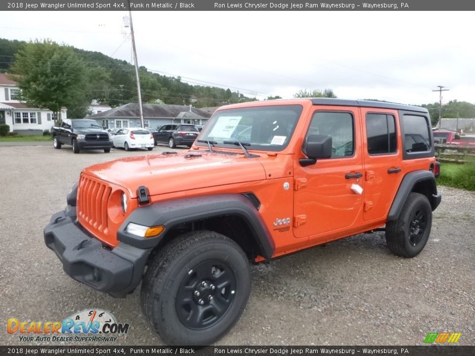Front 3/4 View of 2018 Jeep Wrangler Unlimited Sport 4x4 Photo #1